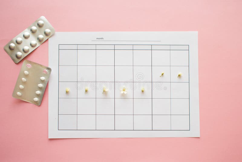 Ovulation Cycle Concept Calendar For A Month Marker Of Ovulation And Ovulation Cycle Concept Calendar For A Month Marker Of Ovulation And