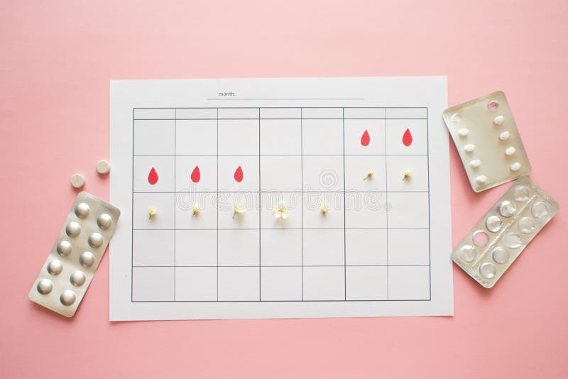 Ovulation Cycle Concept Calendar For A Month Marker Of Ovulation And Ovulation Cycle Concept Calendar For A Month Marker Of Ovulation And
