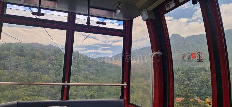 Owakudan Hakone Rope Vue sur le parc image stock