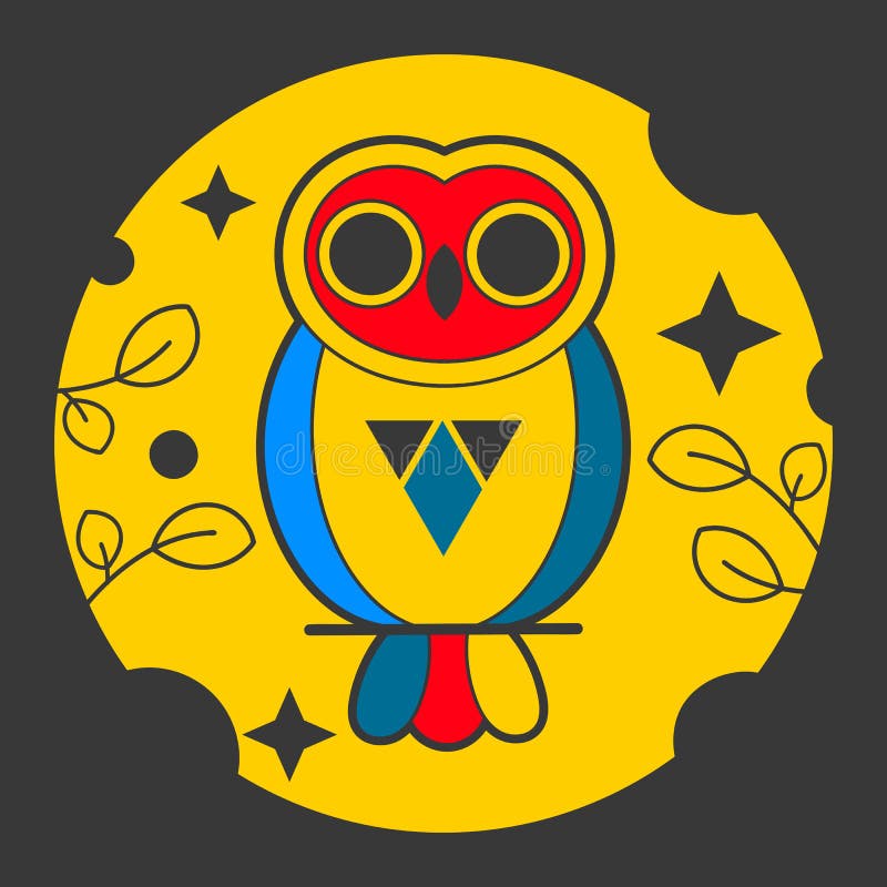 Owl Abstract Vector Sign, emblema o Logo Template Línea emblema de la geometría del estilo ilustración del vector Owl Abstract Vector Sign, emblema o Logo Template Línea emblema de la geometría del estilo ilustración del vector
