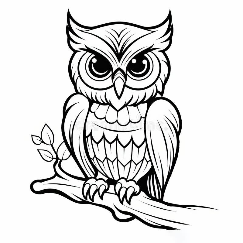 owl black and white