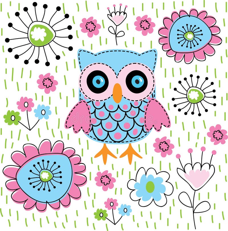 Owl stock vector. Illustration of decorative, baby, colorful - 35665757 Owl stock vector. Illustration of decorative, baby, colorful - 35665757