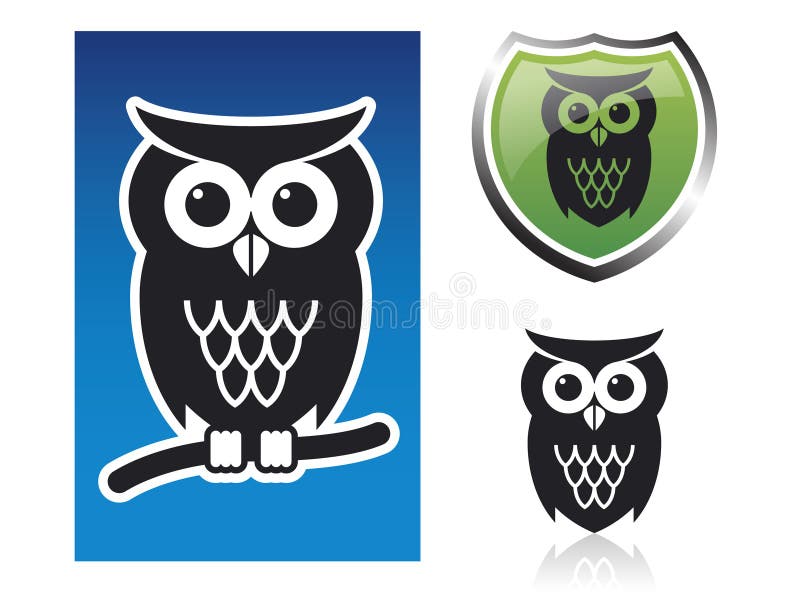 Owl Icons royalty free illustration Owl Icons royalty free illustration
