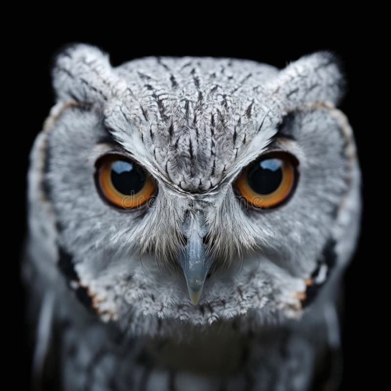 Owl wallpaper. Owl poster vector illustration