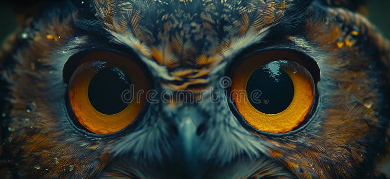 Owl wallpaper. Owl poster vector illustration