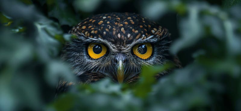 Owl wallpaper. Owl poster vector illustration