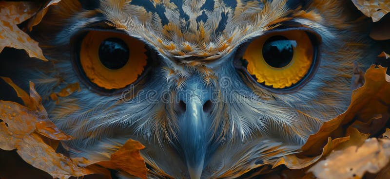 Owl wallpaper. Owl poster vector illustration
