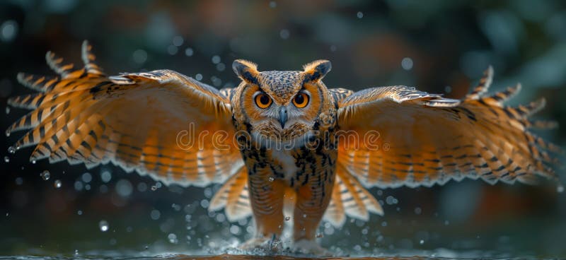 Owl wallpaper. Owl poster royalty free illustration