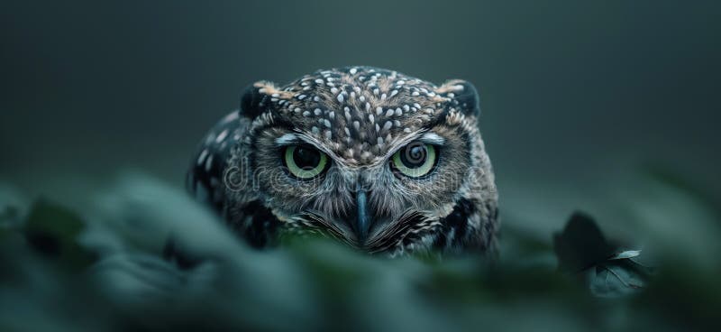 Owl wallpaper. Owl poster stock illustration