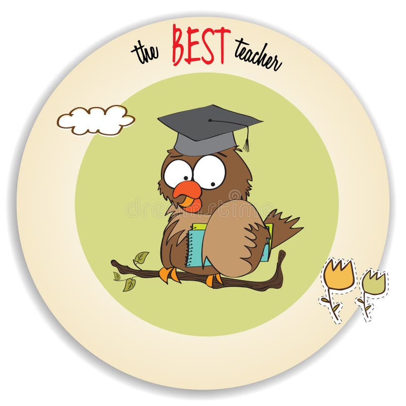Owl Teacher royalty free illustration Owl Teacher royalty free illustration