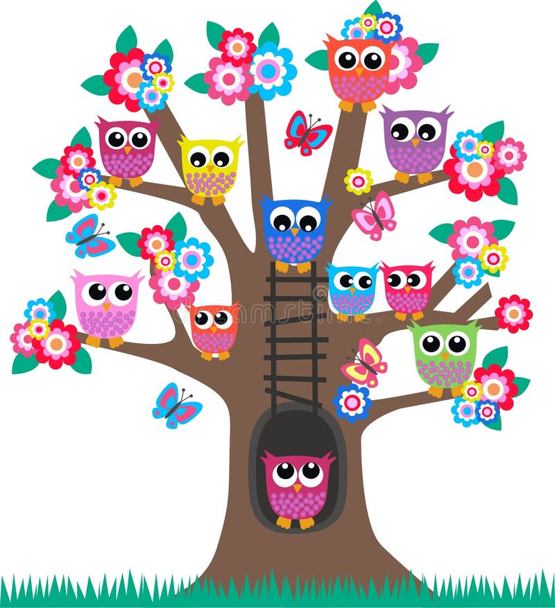 Owls in a tree