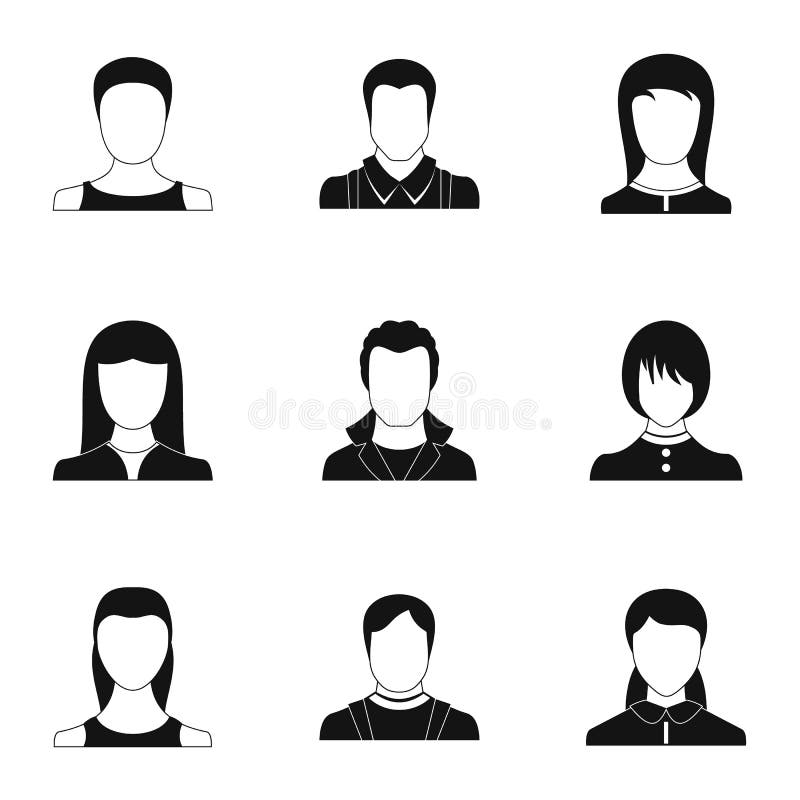 People Icons Set Avatar Profile Diverse Stock Vector (Royalty Free)  1707878122