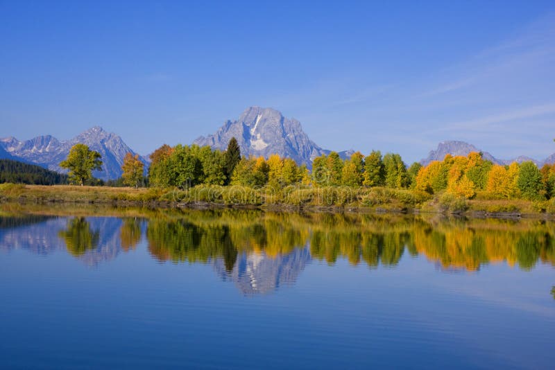 Oxbow Bend stock photo. Image of brown, september, tourism 7429198