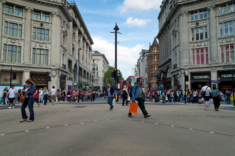 The Oxford Circus crossing in London