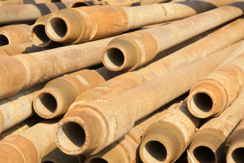 Oxidation rusty metal pipe royalty free stock images