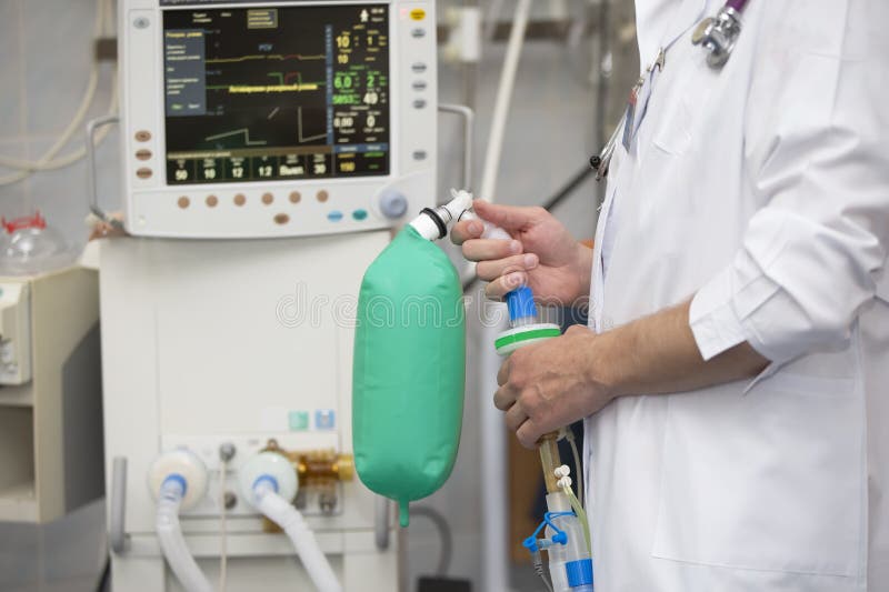 Oxygen Mask As Part of a Ventilator Stock Image Image of care, nurse