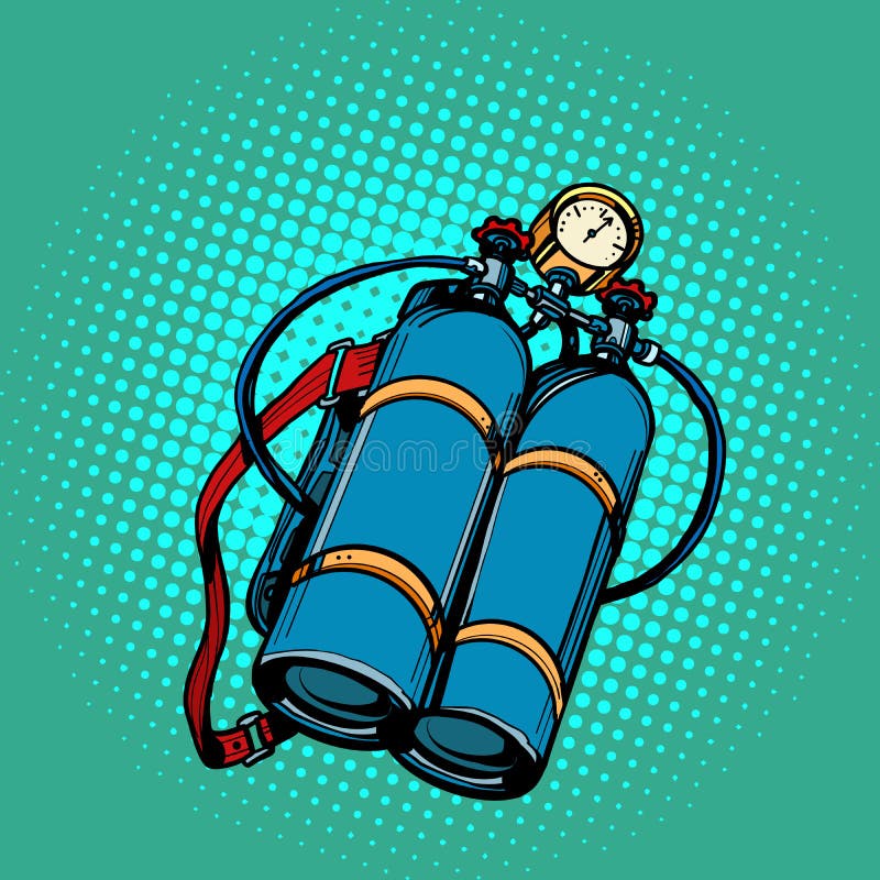 Cartoon oxygen tank stock vector. Illustration of grunge - 38039913