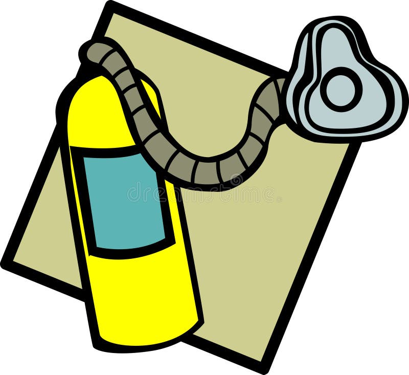 Oxygen Tank And Mask Vector Illustration Stock Vector Image 3082784