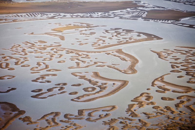 Oyster beds and harbor hdr stock image. Image of marshy 12810429