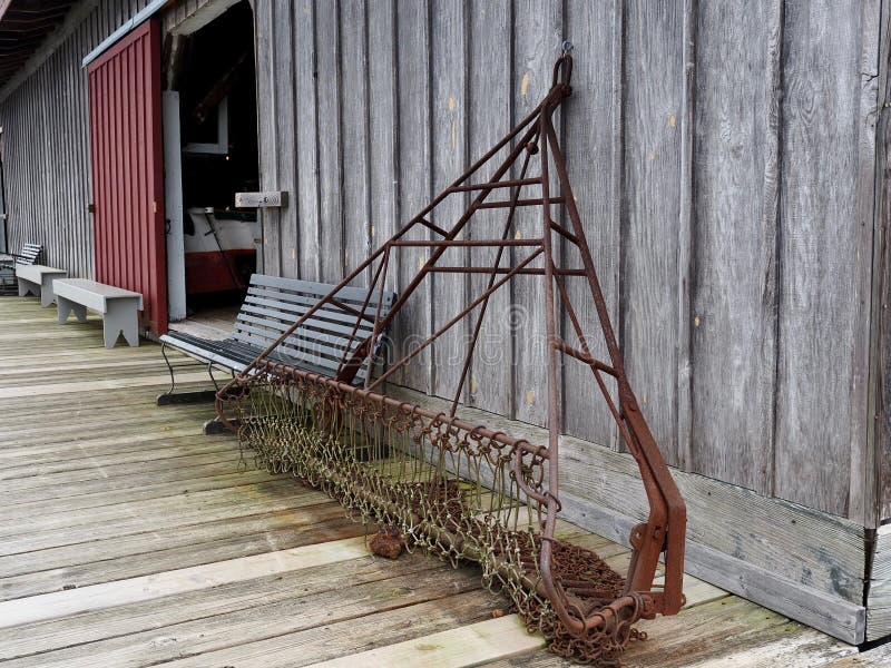 Oyster Dredge Resting on Dock Stock Photo Image of chesapea, rusty