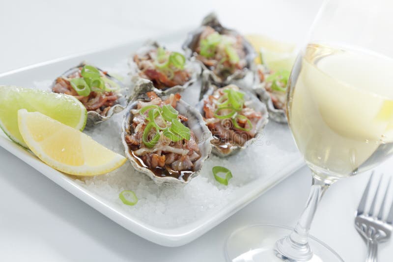 Oyster Kilpatrick Wine Stock Photos Free & RoyaltyFree Stock Photos