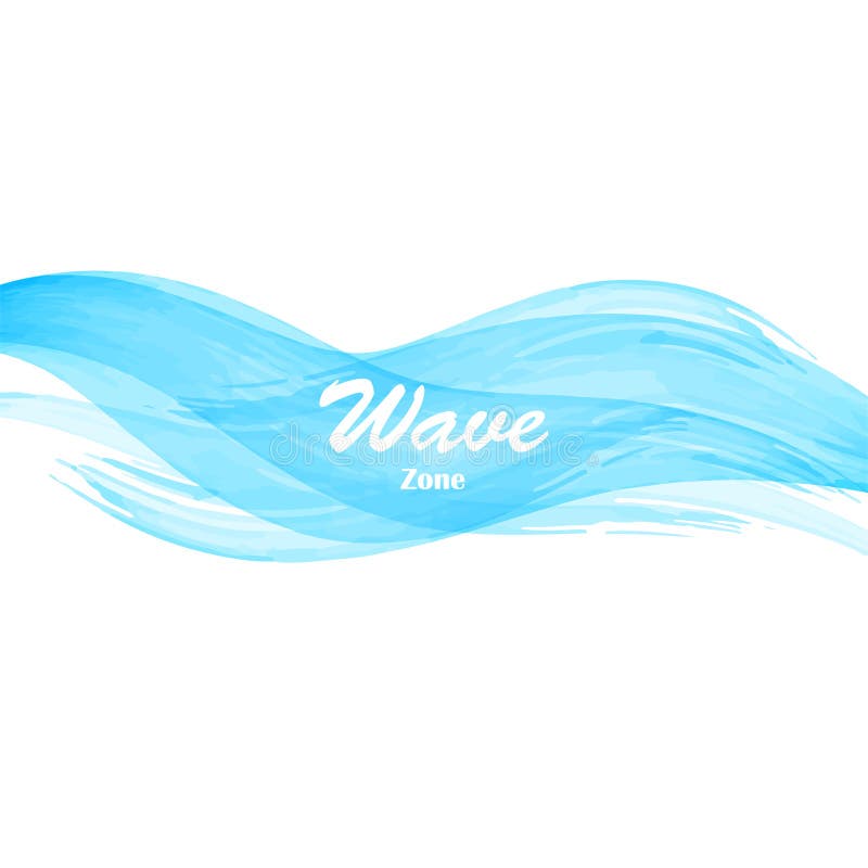 Ozean-Seewelle des Aquarells blaue vektor abbildung Ozean-Seewelle des Aquarells blaue vektor abbildung