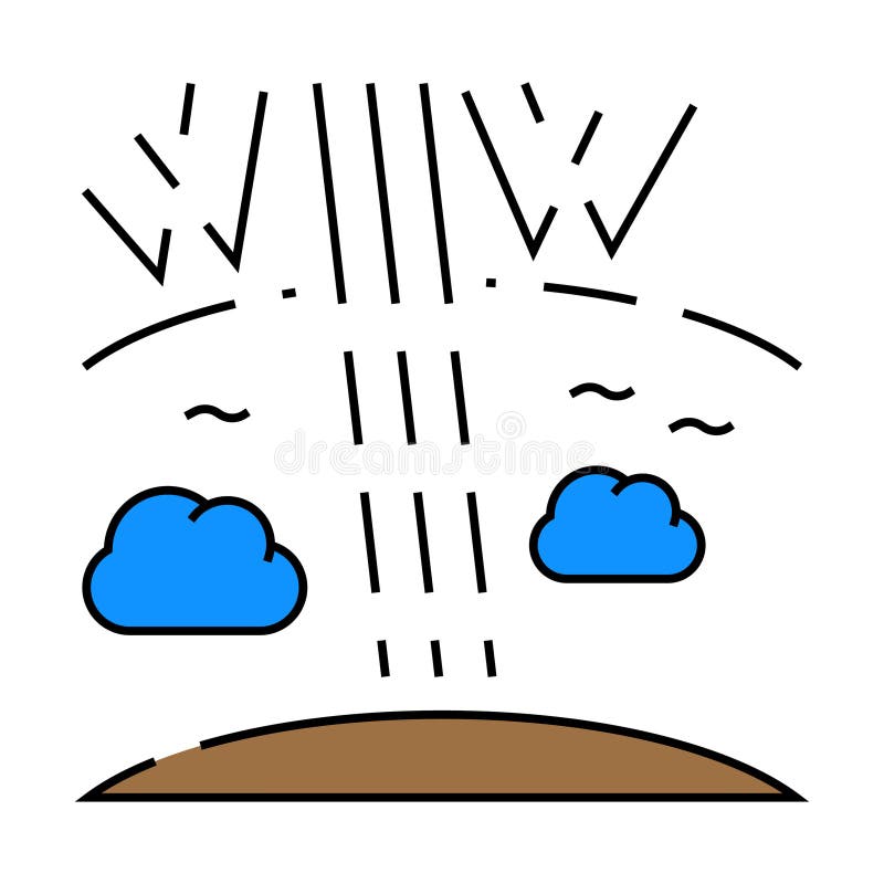Ozone holes disaster icon color illustration royalty free illustration