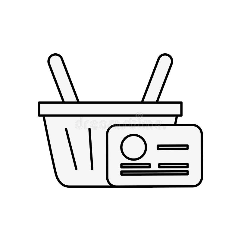 Онлайн груз кредитной карточки корзины для товаров иллюстрация штока Онлайн груз кредитной карточки корзины для товаров иллюстрация штока