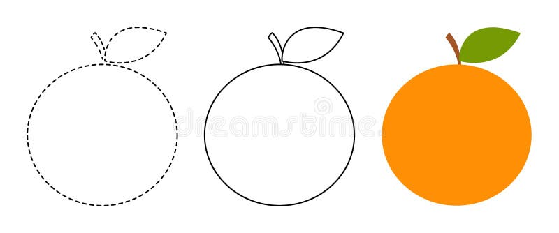 Апельсин линией