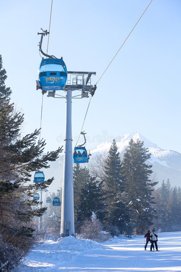 Ośrodek narciarski Bansko Bułgaria obraz stock