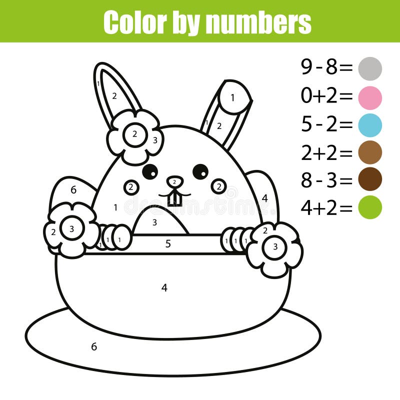 Atividade de aprendizagem para impressão gratuita - Colorir por números por  matemática - Unicórnio