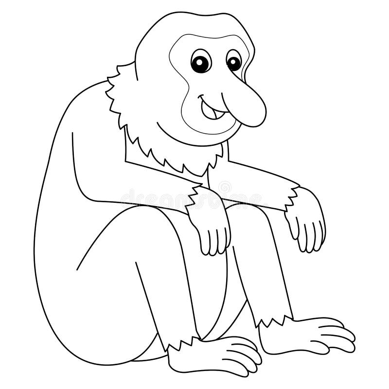 macaco para colorir isolado para crianças 5162658 Vetor no Vecteezy