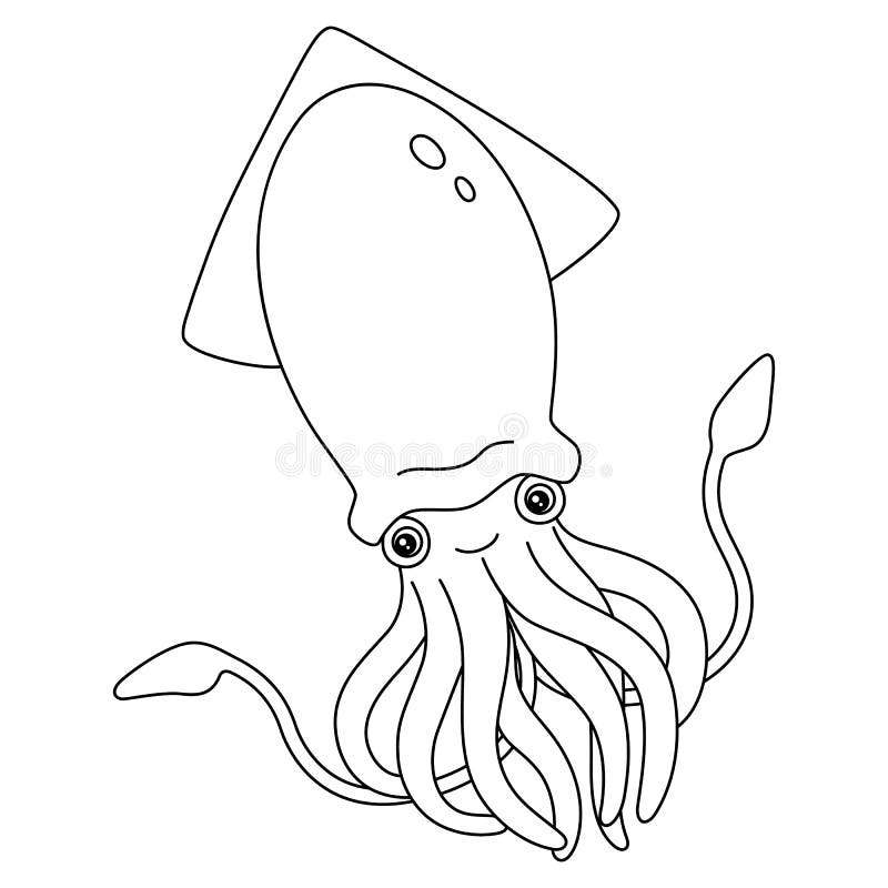 Desenhos de monstro fofo da besta do mar para colorir