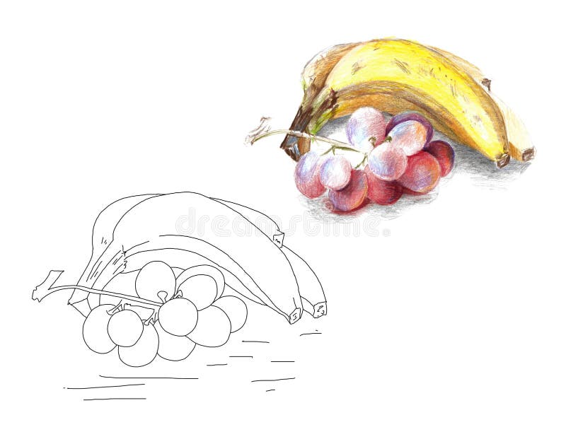 Desenho de banana para colorir com b maiúsculo para apresentar a letra b às  crianças
