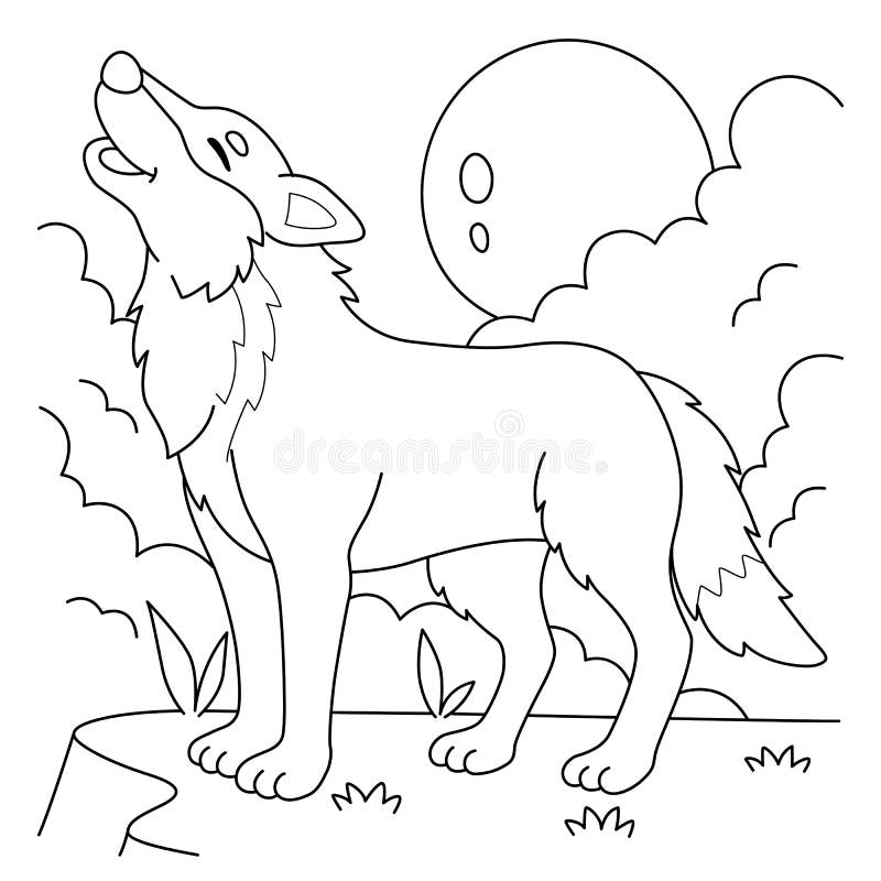 Página De Coloración De Lobos Para Animales Para Niños Ilustración del Vector - Ilustración de bosque, color: 251520688 Página De Coloración De Lobos Para Animales Para Niños Ilustración del Vector - Ilustración de bosque, color: 251520688