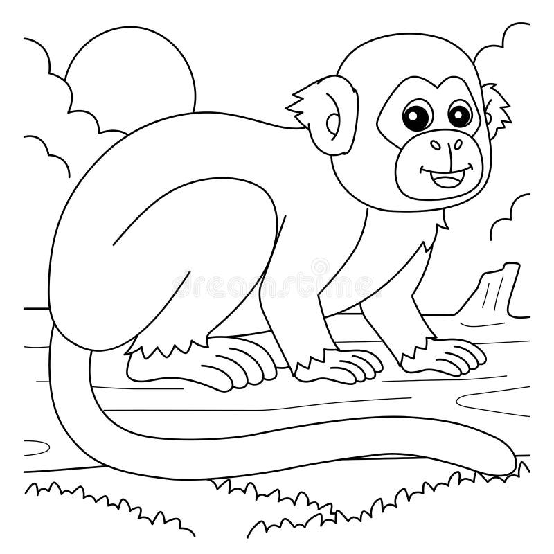 macaco para colorir isolado para crianças 5162658 Vetor no Vecteezy