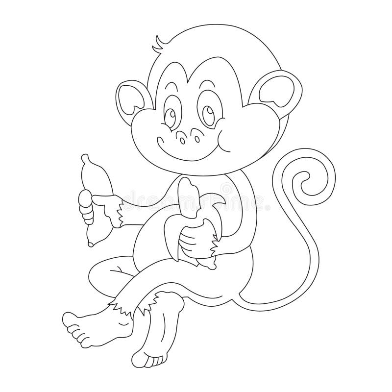 Desenho de Cara de macaco para colorir