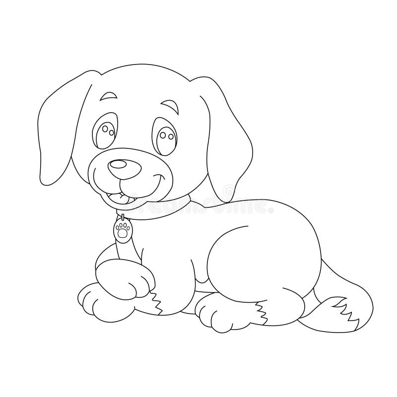 Desenho de Cachorro fofinho para colorir  Desenhos para colorir e imprimir  gratis