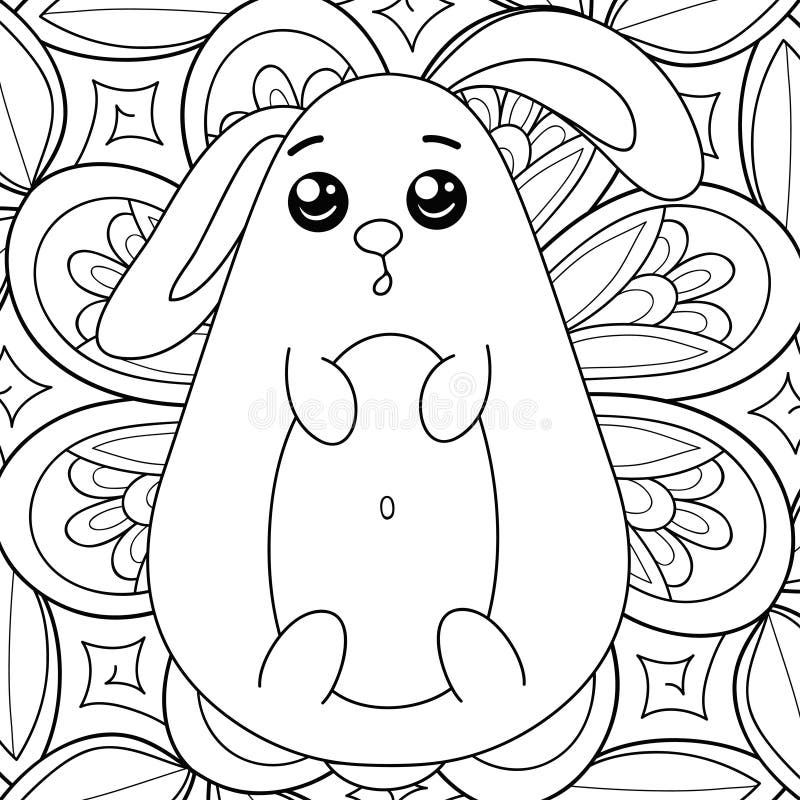 Coelhinho Kawaii Pequeno Coelho Caneca Bonito Desenho Animado Personagem  Animal imagem vetorial de arizona--dream© 532768364