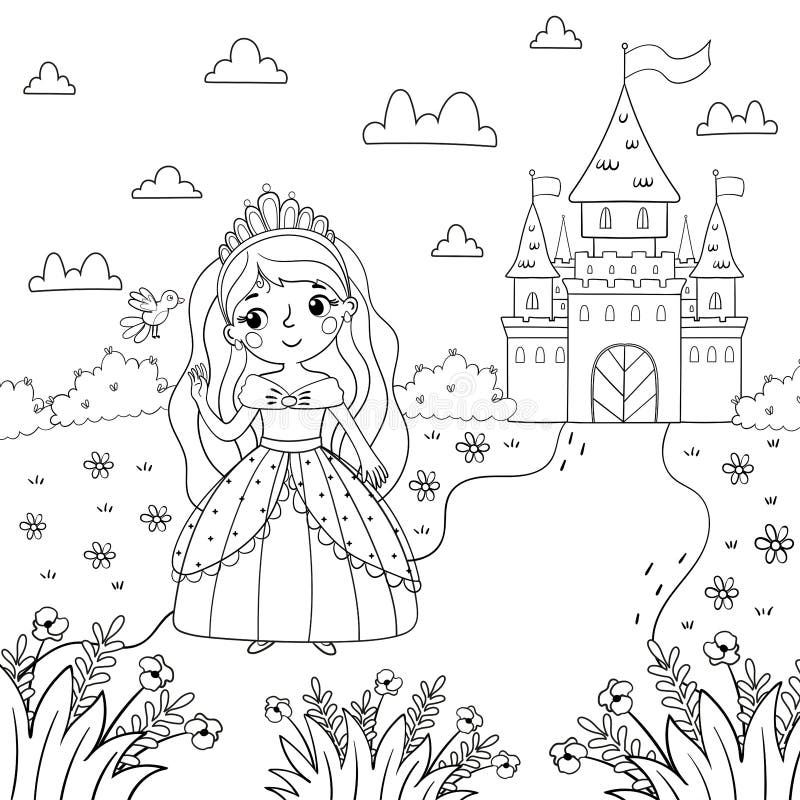 Princesa Livro de coloração para crianças, jogo de colorir para meninas,  jardim de infância e de criança meninas pré-escolar, as crianças todas as  idades. Imagens bonitas de princesas, cavaleiros, castelos, unicórnio,  cavalo