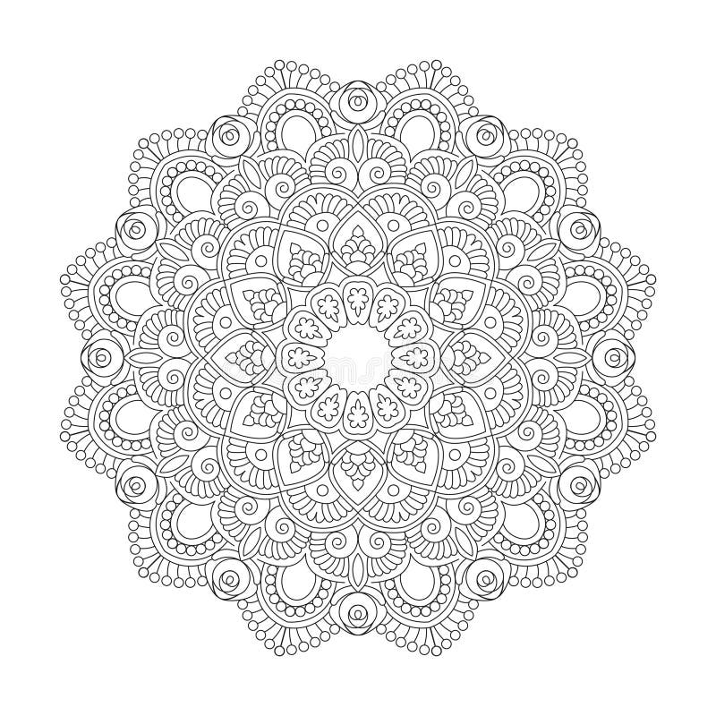 Página Del Libro De Colores Mandalas Con Luz Solar Para Adultos Mandala  Para El Interior Del Libro Kdp Ilustración del Vector - Ilustración de  horizontal, mandala: 295669362