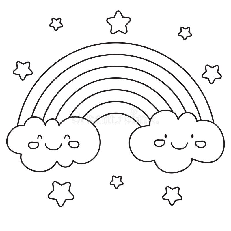 Página Dibujo De Arte Lineal Para Niños Para Colorear Ilustración del  Vector - Ilustración de actividades, nubes: 215749284