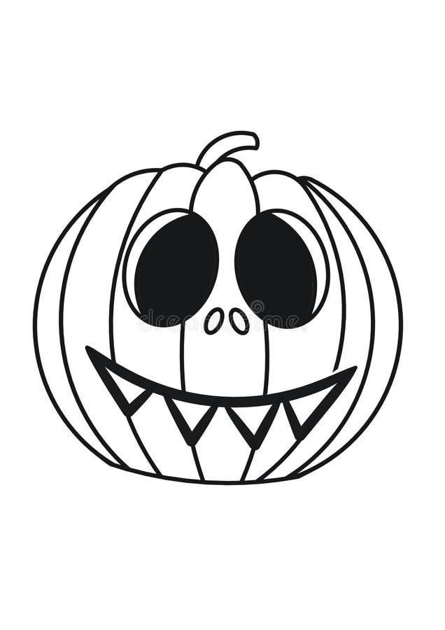 Página Para Colorear Calabaza De Halloween Stock de ilustración -  Ilustración de fuente, texto: 211226495