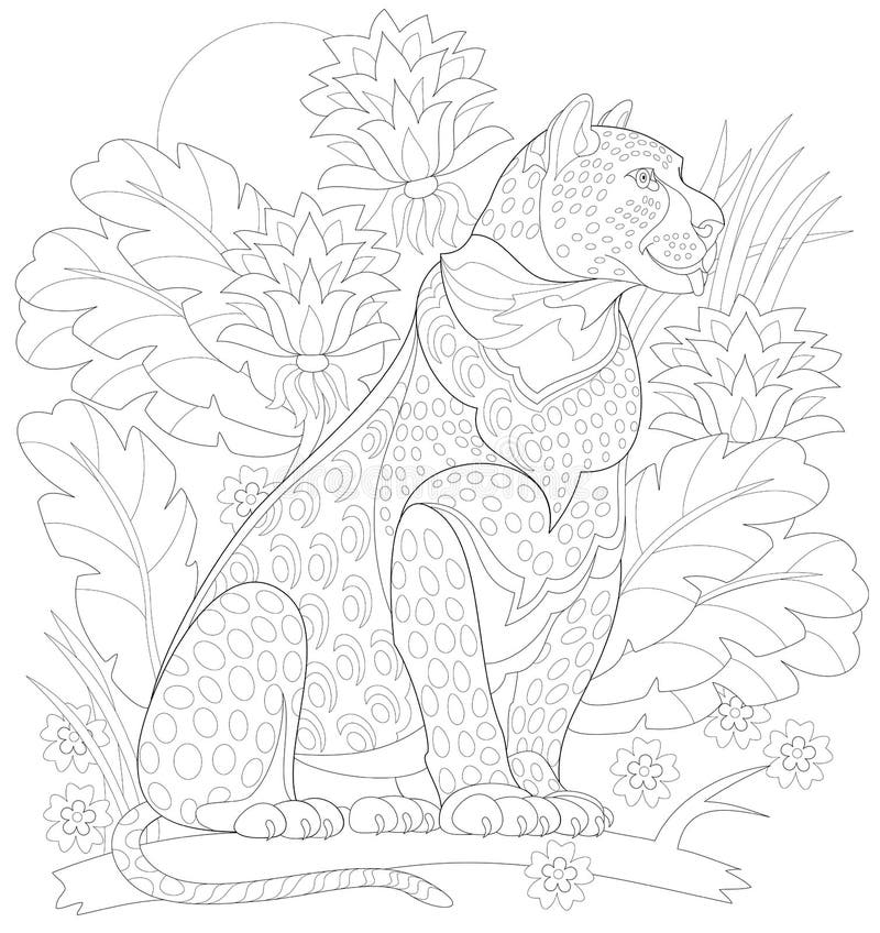 Desenho de Leopardo para colorir  Desenhos para colorir e imprimir gratis