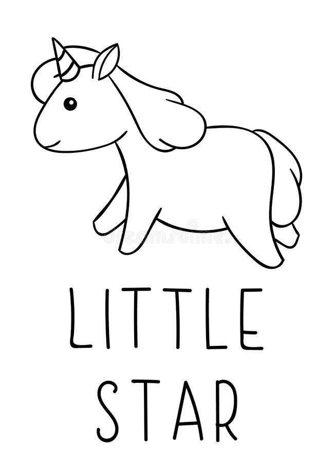 pix Imagenes De Unicornios En Blanco Y Negro Kawaii dreamstime