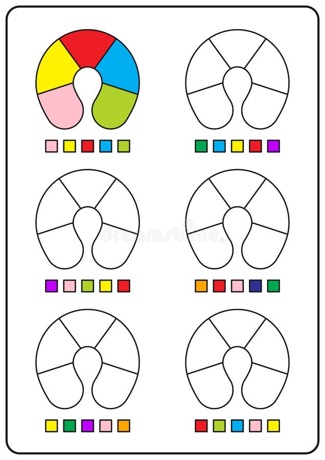 Páginas Colorir Instrucionais Jogos Educativos Para Crianças Planilhas  Atividades Pré imagem vetorial de Adpragus© 564040956