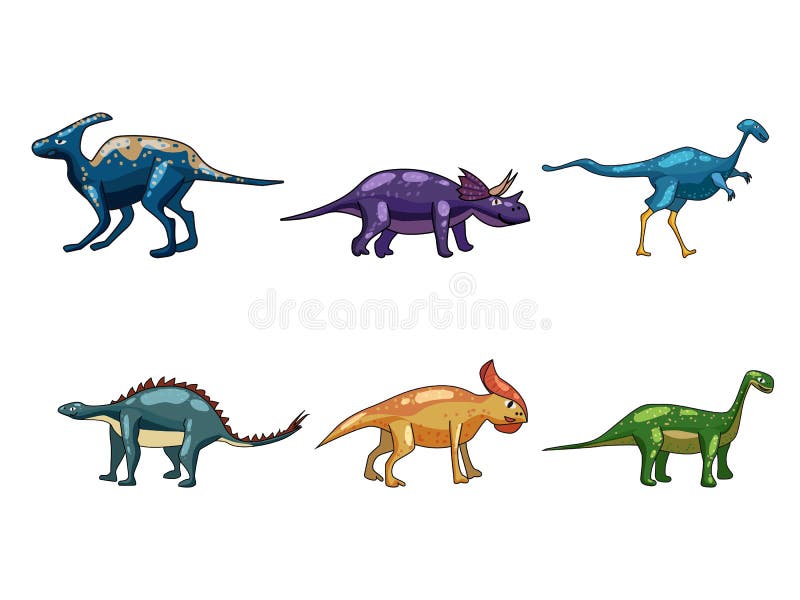 Dinossauro Dinossauro Pré-histórico Engraçado. Estilo Antigo De