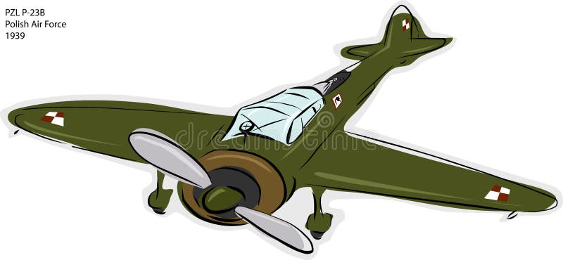 P-23B WW2 het Vliegtuig van het Gevecht PZL
