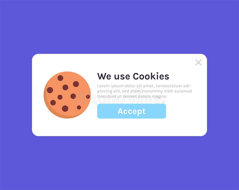 Protection of personal data information cookie and internet web page we use cookies policy concept flat vector illustration. User consent vectors