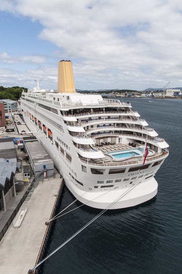 Empty P&O cruise ship Oriana in dock as outbreak of norovirus on board. Empty P&O cruise ship Oriana in dock as outbreak of norovirus on board